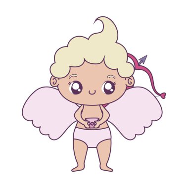 bebek aşk tanrısı çizgi film vektör tasarımı