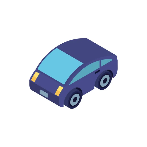 Sedán coche sobre fondo blanco — Vector de stock