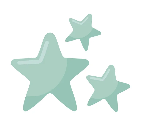 Diseño de vectores de estrellas azules aisladas — Vector de stock