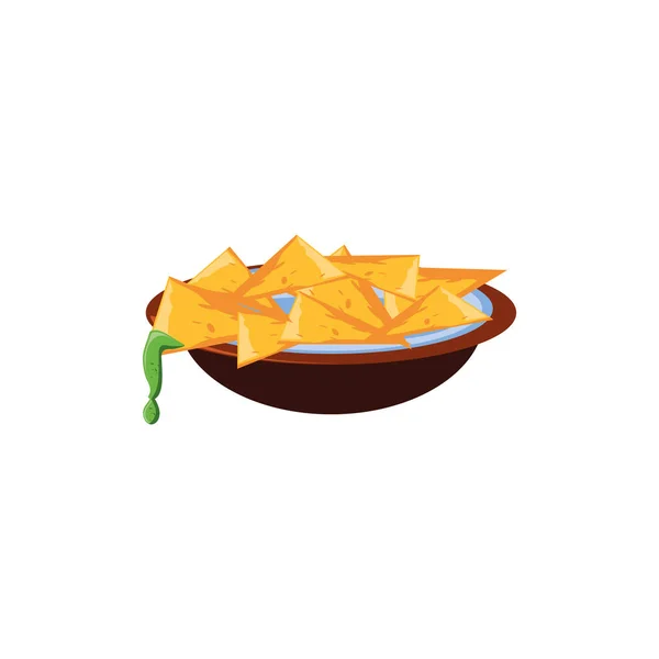 Delicious nachos , typical Mexican food — ストックベクタ