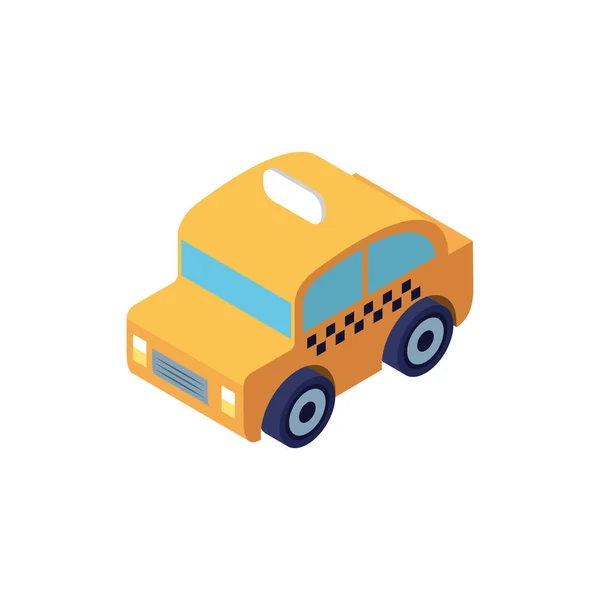 Isolated isometric taxi car vehicle vector design — 스톡 벡터