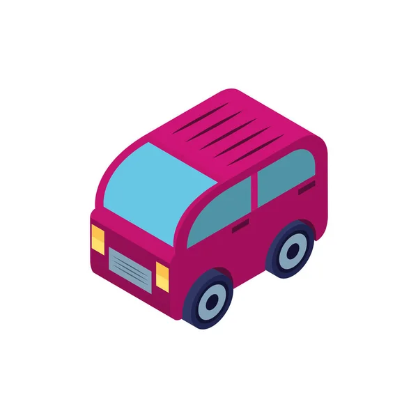 Isolated isometric red car vehicle vector design — 스톡 벡터