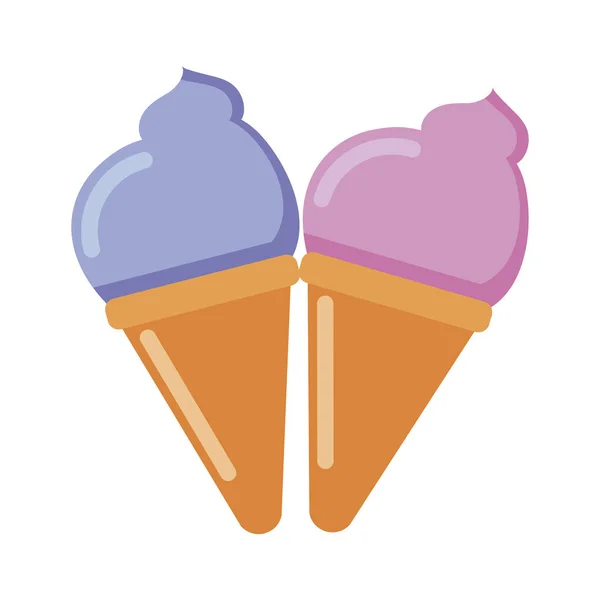 Векторний дизайн ізольованих морозива — стоковий вектор