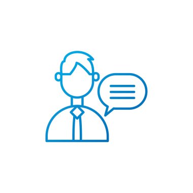 İş adamı avatarı ve kabarcık vektör tasarımı