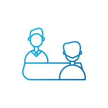 İzole adamlar vektör tasarımı ile karşılaşıyor