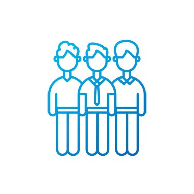 İzole adamlar vektör tasarımı ile karşılaşıyor