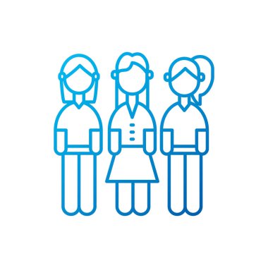 Ayrı kadınlar vektör tasarımı ile tanışıyor