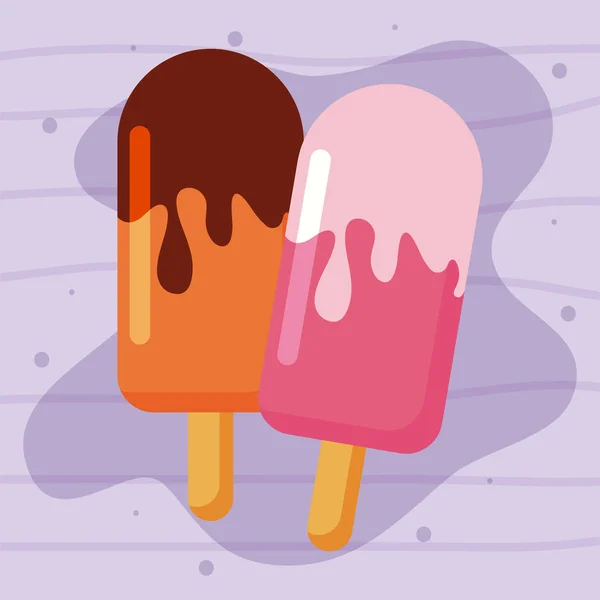 Векторний дизайн солодких і заморожених папіків — стоковий вектор