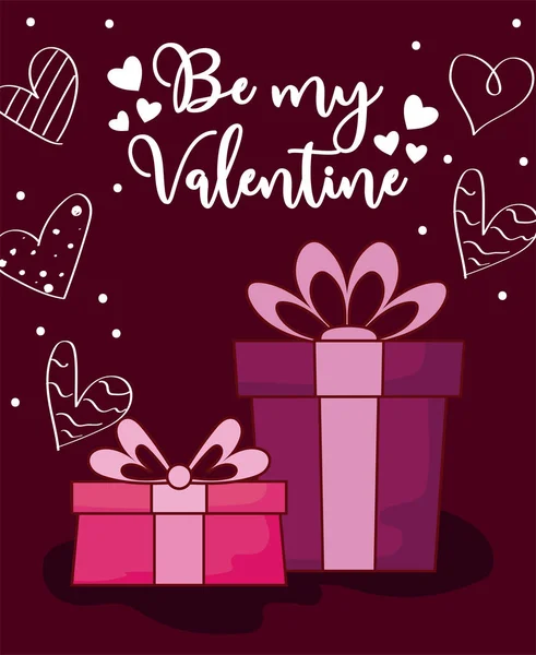 Gifts of valentines day vector design — 스톡 벡터