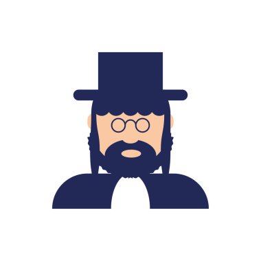 İzole edilmiş Yahudi adam vektör tasarımı