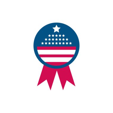 İzole edilmiş ABD bayrak mühür vektör tasarımı