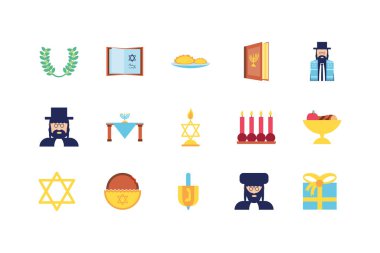 İzole edilmiş Yahudi ikonu vektör dizaynı