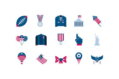 İzole edilmiş ABD simgesi vektör tasarımı