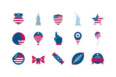 İzole edilmiş ABD simgesi vektör tasarımı