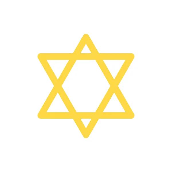 隔離されたユダヤの星のベクトルデザイン — ストックベクタ