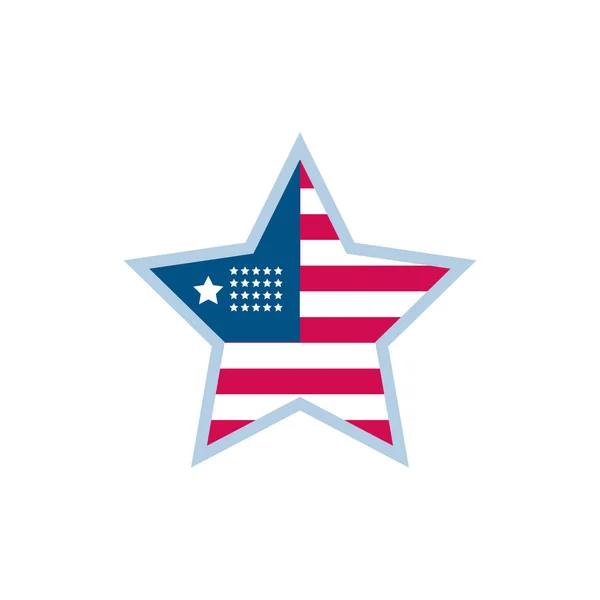 Izolált USA zászló csillag vektor tervezés — Stock Vector