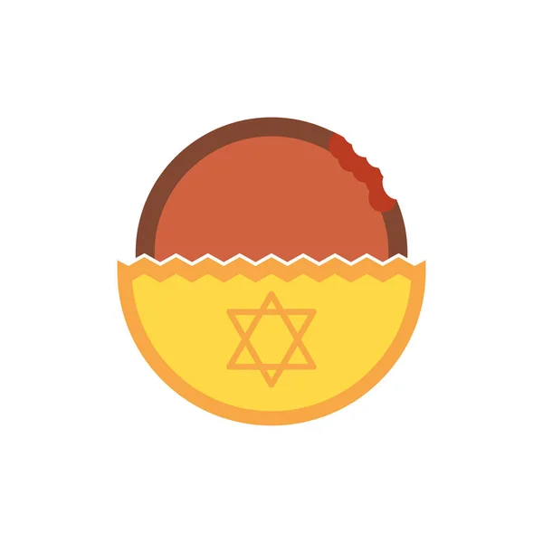 Изолированный еврейский вектор питания — стоковый вектор