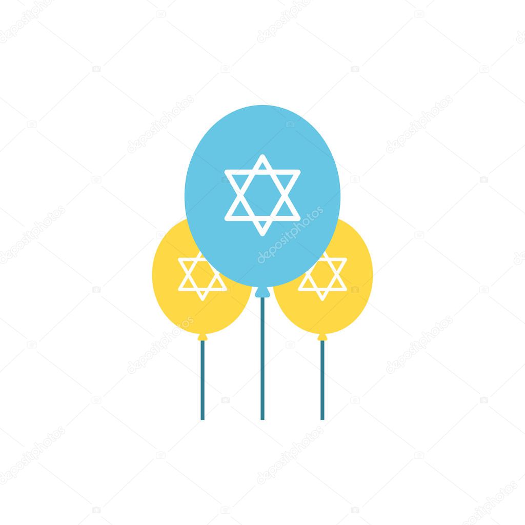 Isolated jewish balloons vector design