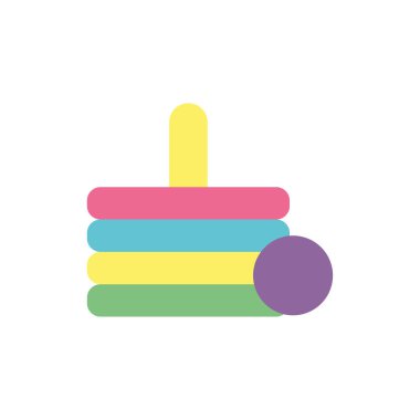 İzole edilmiş renkli oyuncak vektör tasarımı