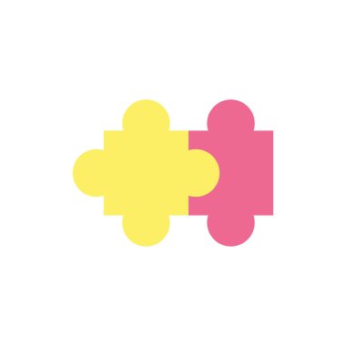 İzole edilmiş bulmaca simgesi vektör tasarımı