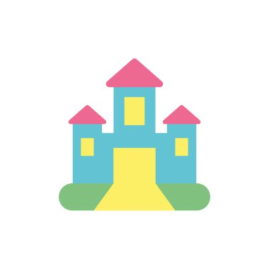 İzole edilmiş şato oyuncak vektör tasarımı