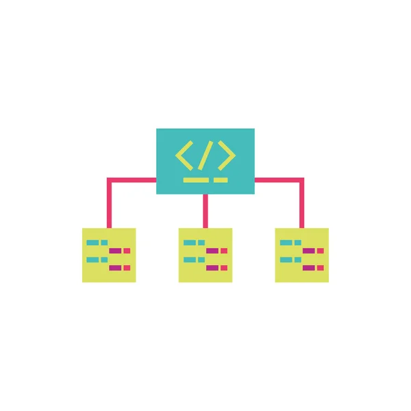 Izolovaný návrh vektoru kódu webu — Stockový vektor