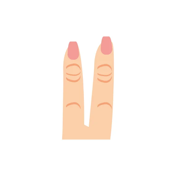 Isolated female fingers icon vector design — Stock Vector