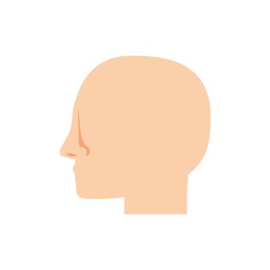 İzole edilmiş baş simgesi vektör tasarımı