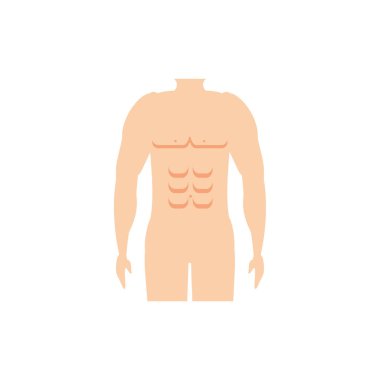 İzole edilmiş erkek gövdesi, silah vektör tasarımlı.