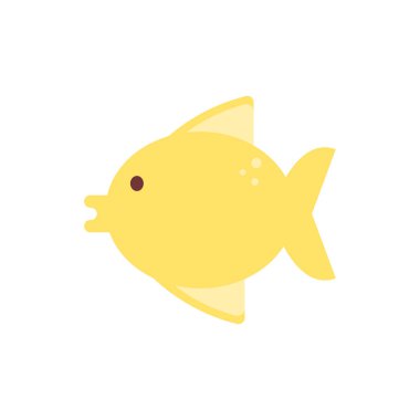 İzole edilmiş balık hayvan vektör tasarımı