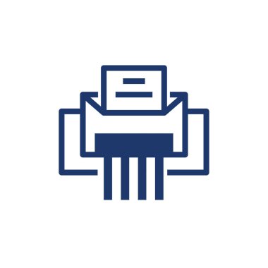 İzole edilmiş kağıt ve parçalayıcı vektör tasarımı