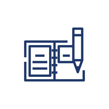 İzole okul defteri ve kalem vektör tasarımı