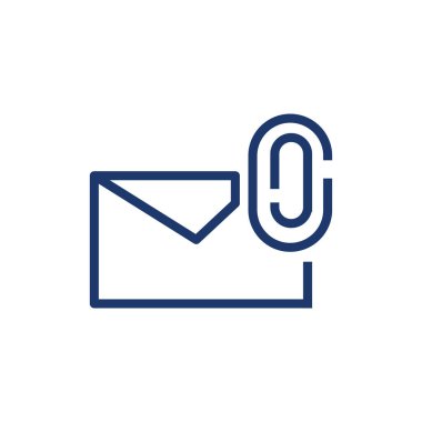 İzole zarf iletisi ve klips vektör tasarımı