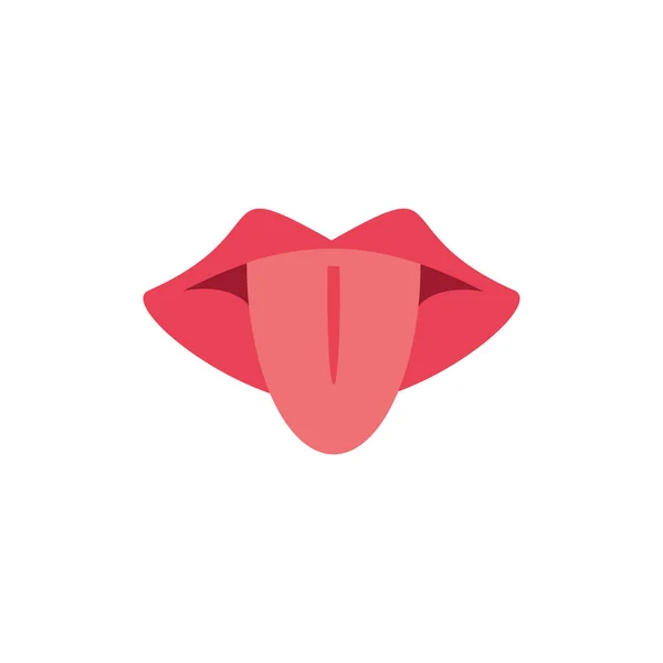 Dil ikonu vektör tasarımlı izole ağız — Stok Vektör
