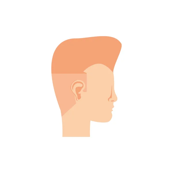 Isolé mâle tête icône vectorielle design — Image vectorielle