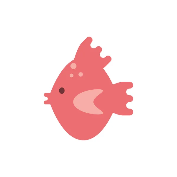 Desenho isolado de vetor animal de peixe — Vetor de Stock