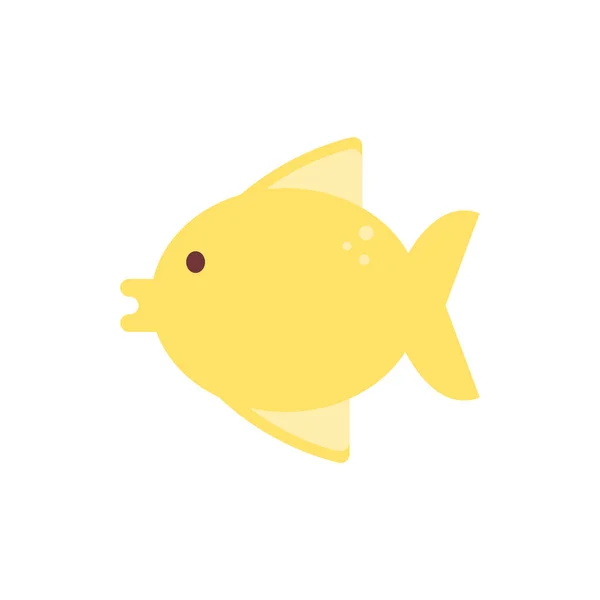 Desenho isolado de vetor animal de peixe —  Vetores de Stock