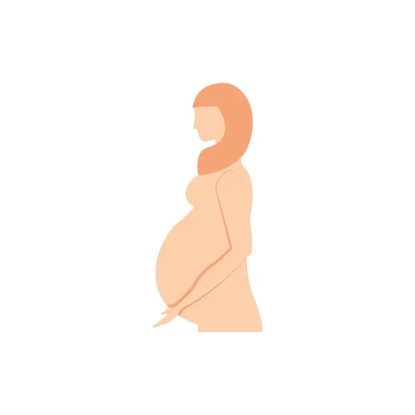 Isolated pregnant woman icon vector design — Stock Vector