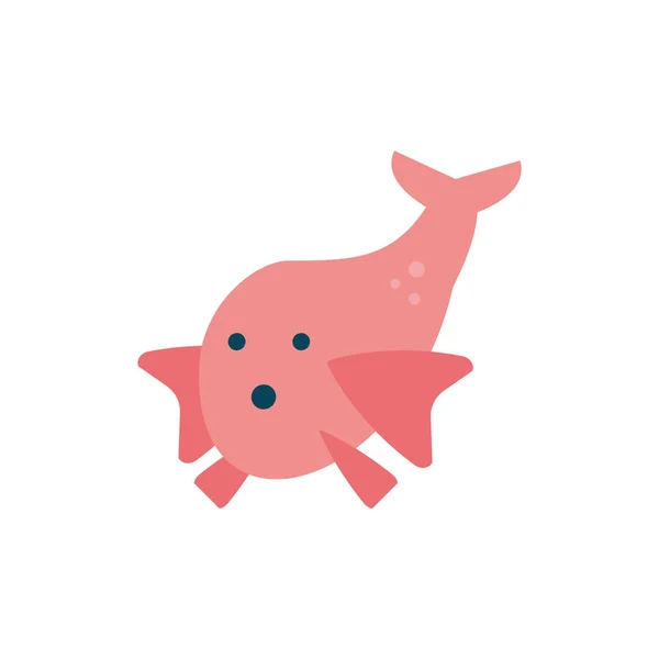 Diseño aislado de vectores animales de peces — Vector de stock