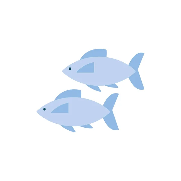 Isolated fishes animals vector design — Stock Vector