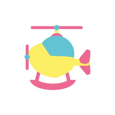 İzole edilmiş helikopter oyuncak vektör tasarımı