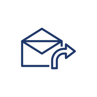 İzole zarf iletisi ve ok vektör tasarımı