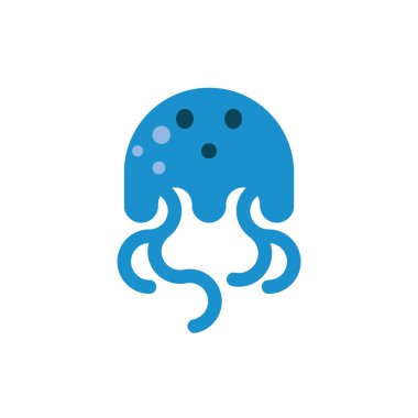 İzole edilmiş denizanası hayvan vektör tasarımı