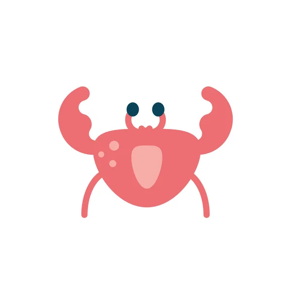 Isolated crab animal vector design — 스톡 벡터