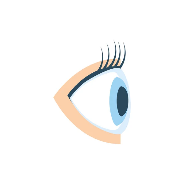 Απομονωμένο μπλε μάτι εικονίδιο διανυσματικό σχεδιασμό — Διανυσματικό Αρχείο