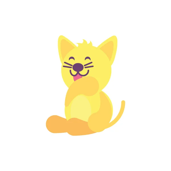 귀여운 고양이 만화 벡터 디자인 — 스톡 벡터