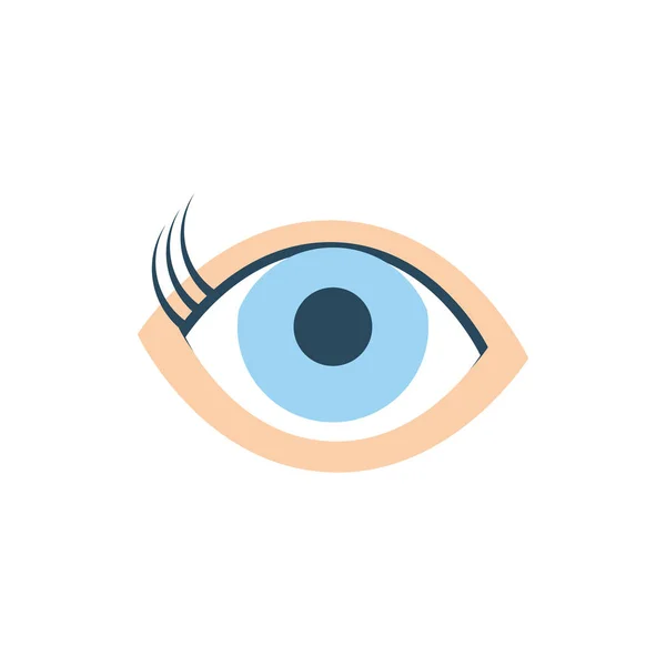Desain vektor ikon mata biru terisolasi - Stok Vektor