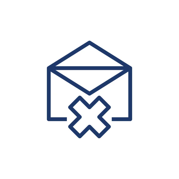 Изолированный конверт сообщения и x векторный дизайн — стоковый вектор