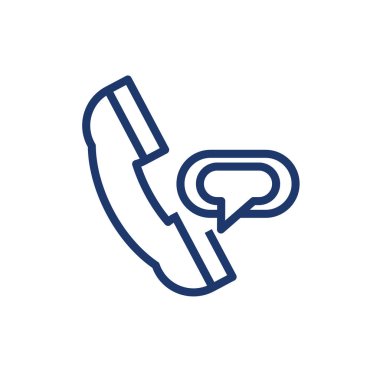 İzole iletişim balonu ve telefon vektör tasarımı