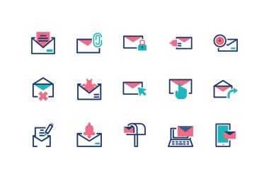 Ayrı ileti simgesi vektör tasarımı